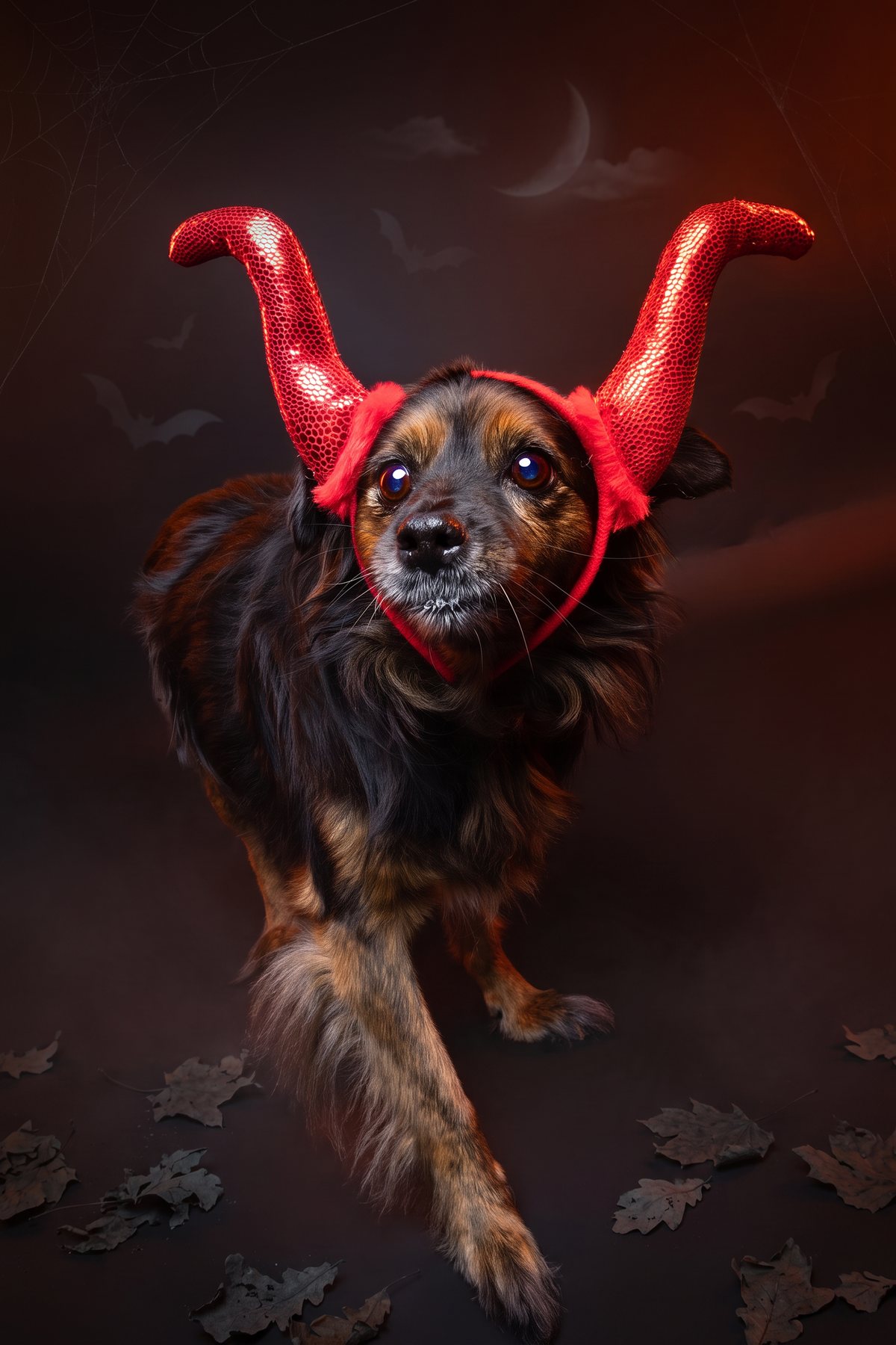 Mystic avec des cornes de diable rouges